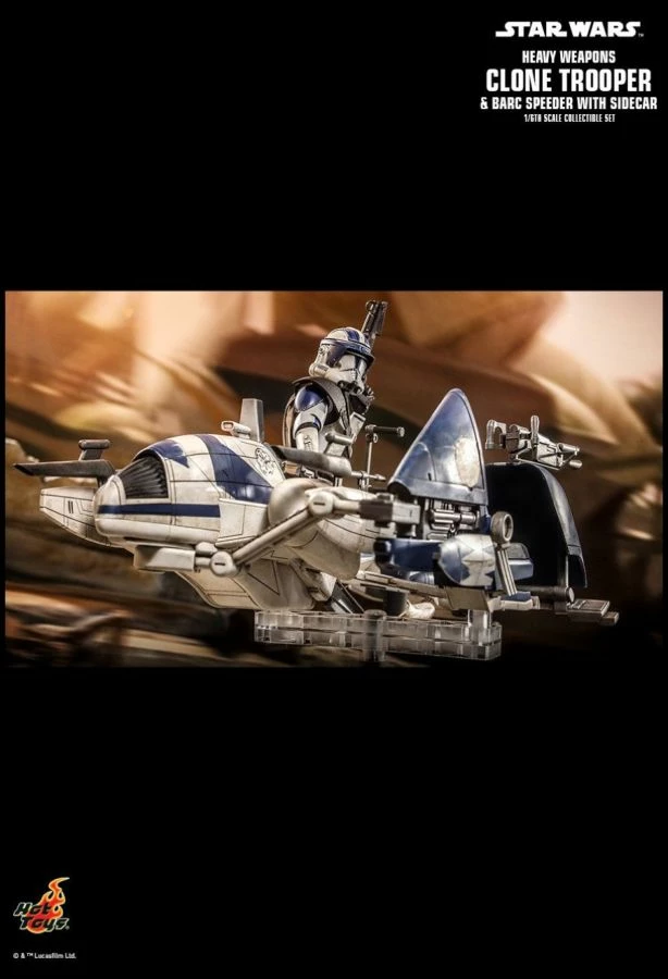 Hot Toys Star Wars - Heavy Weapon Clone Trooper With BARC Speeder 1:6 Scale Action Figure 12 Hot Toys Star Wars - Heavy Weapon Clone Trooper With BARC Speeder 1:6 Scale Action Figure