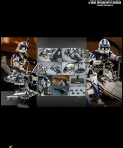 Hot Toys Star Wars - Heavy Weapon Clone Trooper With BARC Speeder 1:6 Scale Action Figure 35 Hot Toys Star Wars - Heavy Weapon Clone Trooper With BARC Speeder 1:6 Scale Action Figure