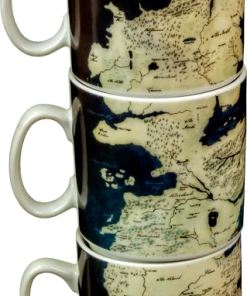 Ikon Collectables A Game Of Thrones - Stacked Westeros Map Mug Set Mugs