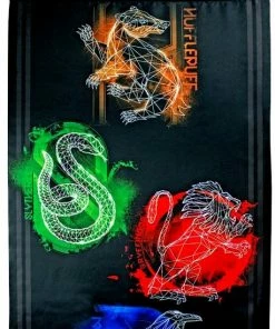 Ikon Collectables Harry Potter - House Crests Satin Banner