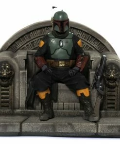Quantum Mechanix Star Wars: The Mandalorian - Boba Fett On Throne Deluxe 1:10 Scale Statue
