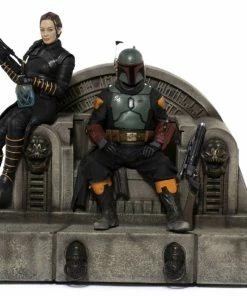 Quantum Mechanix Star Wars: The Mandalorian - Boba Fett & Fennec Shand On Throne Deluxe 1:10 Scale Statue
