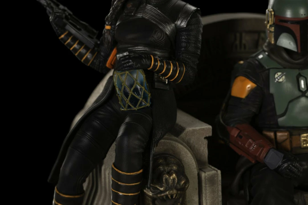 Quantum Mechanix Star Wars: The Mandalorian - Boba Fett & Fennec Shand On Throne Deluxe 1:10 Scale Statue 10 Quantum Mechanix Star Wars: The Mandalorian - Boba Fett & Fennec Shand On Throne Deluxe 1:10 Scale Statue
