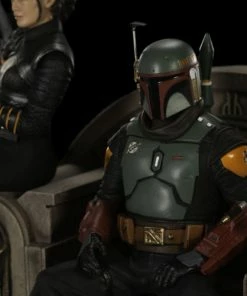 Quantum Mechanix Star Wars: The Mandalorian - Boba Fett & Fennec Shand On Throne Deluxe 1:10 Scale Statue 26 Quantum Mechanix Star Wars: The Mandalorian - Boba Fett & Fennec Shand On Throne Deluxe 1:10 Scale Statue