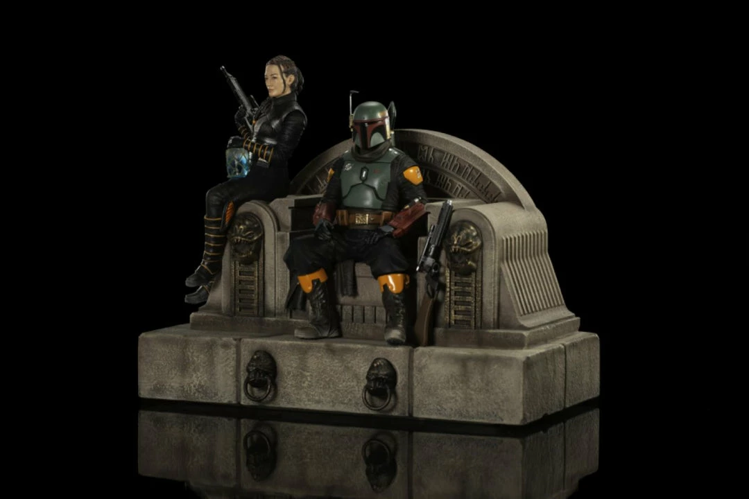 Quantum Mechanix Star Wars: The Mandalorian - Boba Fett & Fennec Shand On Throne Deluxe 1:10 Scale Statue 13 Quantum Mechanix Star Wars: The Mandalorian - Boba Fett & Fennec Shand On Throne Deluxe 1:10 Scale Statue