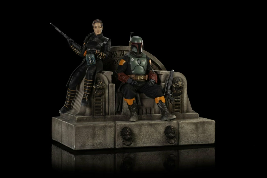 Quantum Mechanix Star Wars: The Mandalorian - Boba Fett & Fennec Shand On Throne Deluxe 1:10 Scale Statue 14 Quantum Mechanix Star Wars: The Mandalorian - Boba Fett & Fennec Shand On Throne Deluxe 1:10 Scale Statue