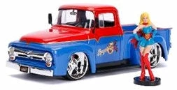 Jada Toys DC Comics Bombshells - Supergirl 1956 Ford F100 1:24 Scale Hollywood Rides Diecast Vehicle 1 Jada Toys DC Comics Bombshells - Supergirl 1956 Ford F100 1:24 Scale Hollywood Rides Diecast Vehicle