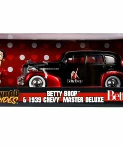 Jada Toys Betty Boop - 1939 Chevy Master Deluxe 1:24 With Figure Hollywood Ride Diecast Cars
