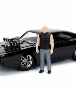 Jada Toys Fast And Furious - Dom's Dodge Charger With Dom 1:24 Scale Diecast Model Kit Diecast Cars
