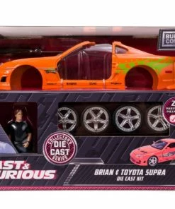 Jada Toys Diecast Cars Fast And Furious - Brian's Toyota Supra With Brian 1:24 Scale Diecast Model Kit