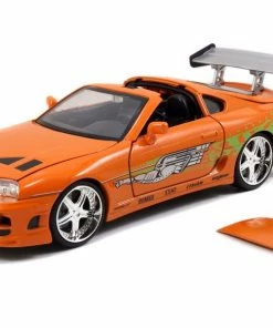 Jada Toys Diecast Cars Fast And Furious - 1995 Toyota Supra 1:24 With Brian Hollywood Ride