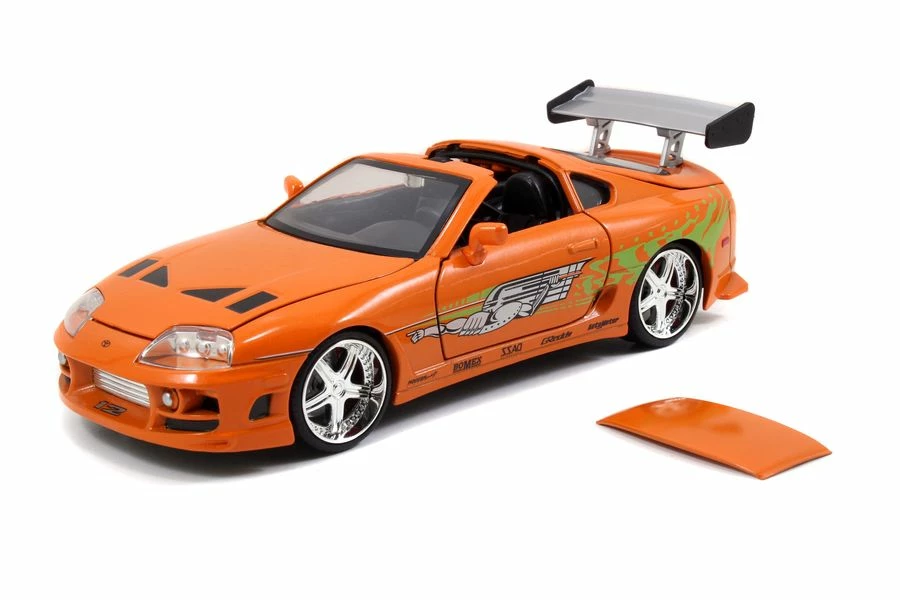 Jada Toys Diecast Cars Fast And Furious - 1995 Toyota Supra 1:24 With Brian Hollywood Ride 2 Jada Toys Diecast Cars Fast And Furious - 1995 Toyota Supra 1:24 With Brian Hollywood Ride