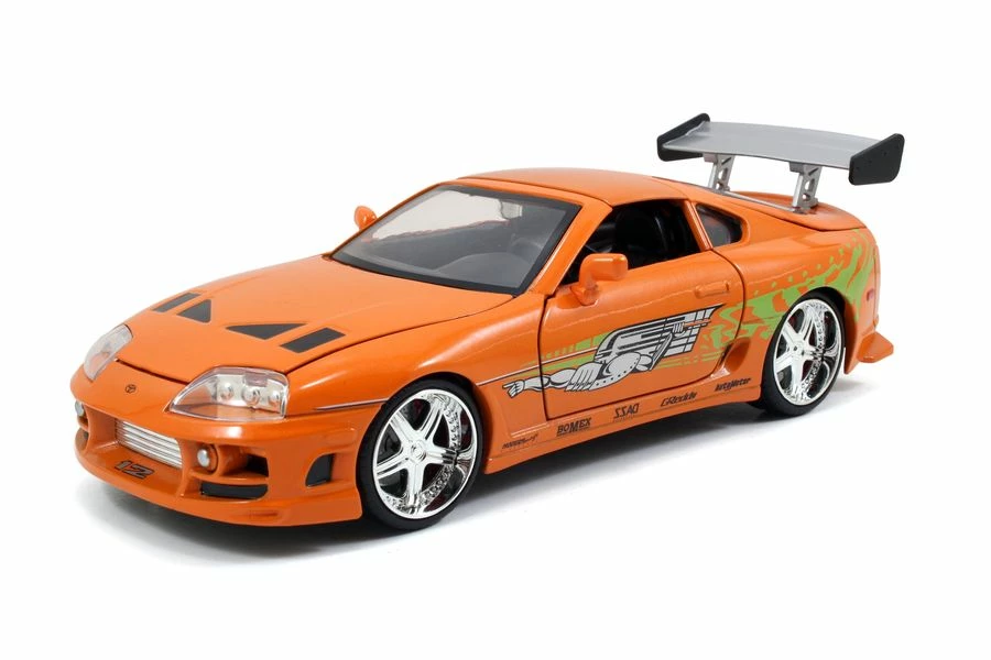 Jada Toys Diecast Cars Fast And Furious - 1995 Toyota Supra 1:24 With Brian Hollywood Ride 4 Jada Toys Diecast Cars Fast And Furious - 1995 Toyota Supra 1:24 With Brian Hollywood Ride