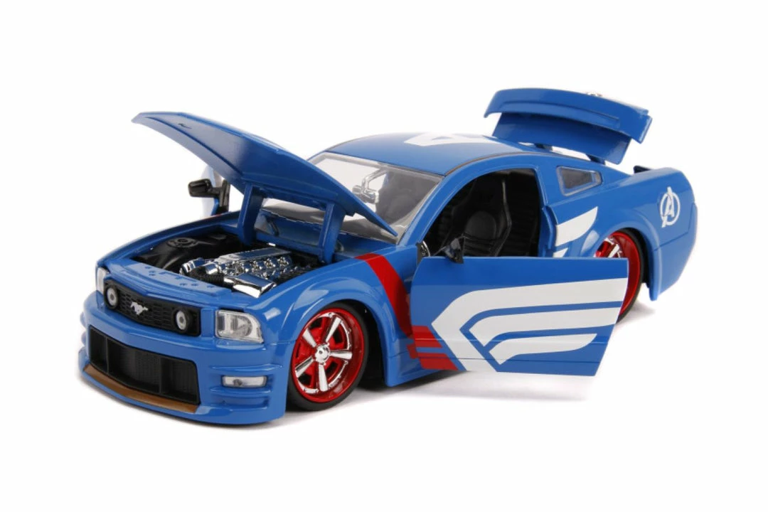 Jada Toys Captain America - 2006 Ford Mustang GT 1:24 Scale Hollywood Ride 3 Jada Toys Captain America - 2006 Ford Mustang GT 1:24 Scale Hollywood Ride