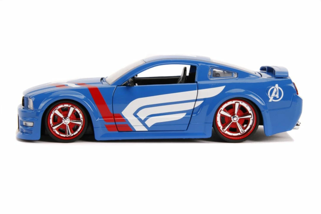 Jada Toys Captain America - 2006 Ford Mustang GT 1:24 Scale Hollywood Ride 4 Jada Toys Captain America - 2006 Ford Mustang GT 1:24 Scale Hollywood Ride