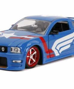 Jada Toys Captain America - 2006 Ford Mustang GT 1:24 Scale Hollywood Ride 27 Jada Toys Captain America - 2006 Ford Mustang GT 1:24 Scale Hollywood Ride