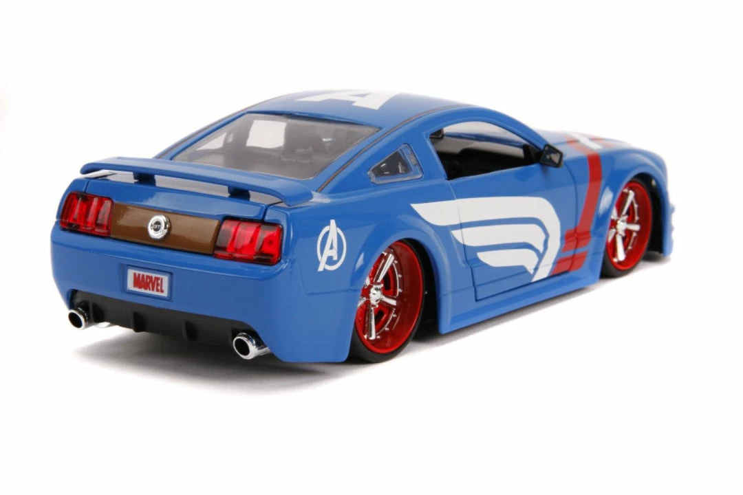 Jada Toys Captain America - 2006 Ford Mustang GT 1:24 Scale Hollywood Ride 16 Jada Toys Captain America - 2006 Ford Mustang GT 1:24 Scale Hollywood Ride