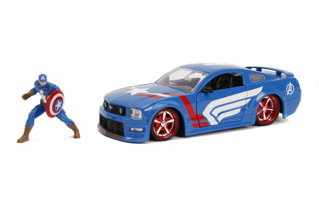 Jada Toys Captain America - 2006 Ford Mustang GT 1:24 Scale Hollywood Ride 20 Jada Toys Captain America - 2006 Ford Mustang GT 1:24 Scale Hollywood Ride