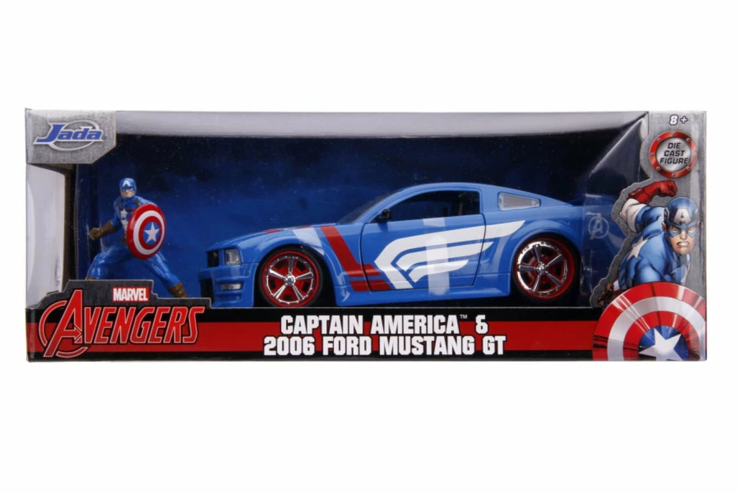 Jada Toys Captain America - 2006 Ford Mustang GT 1:24 Scale Hollywood Ride 21 Jada Toys Captain America - 2006 Ford Mustang GT 1:24 Scale Hollywood Ride