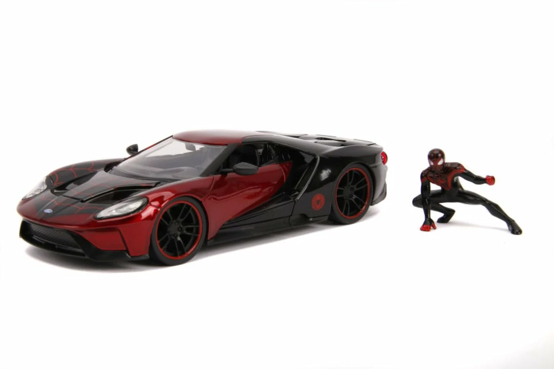 Jada Toys Marvel Comics - Miles Morales 2017 Ford GT 1:24 Scale Hollywood Ride 2 Jada Toys Marvel Comics - Miles Morales 2017 Ford GT 1:24 Scale Hollywood Ride