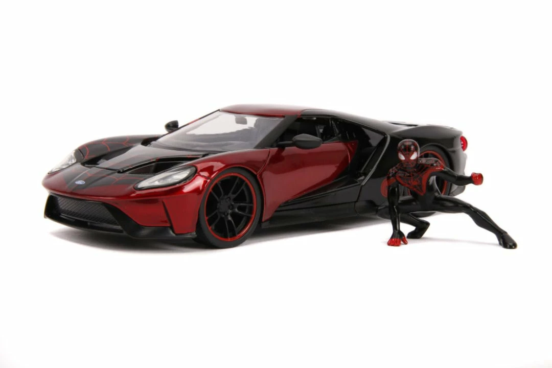 Jada Toys Marvel Comics - Miles Morales 2017 Ford GT 1:24 Scale Hollywood Ride 21 Jada Toys Marvel Comics - Miles Morales 2017 Ford GT 1:24 Scale Hollywood Ride