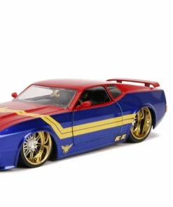 Jada Toys Captain Marvel - 1973 Ford Mustang Mach 1 1:24 Scale Hollywood Ride