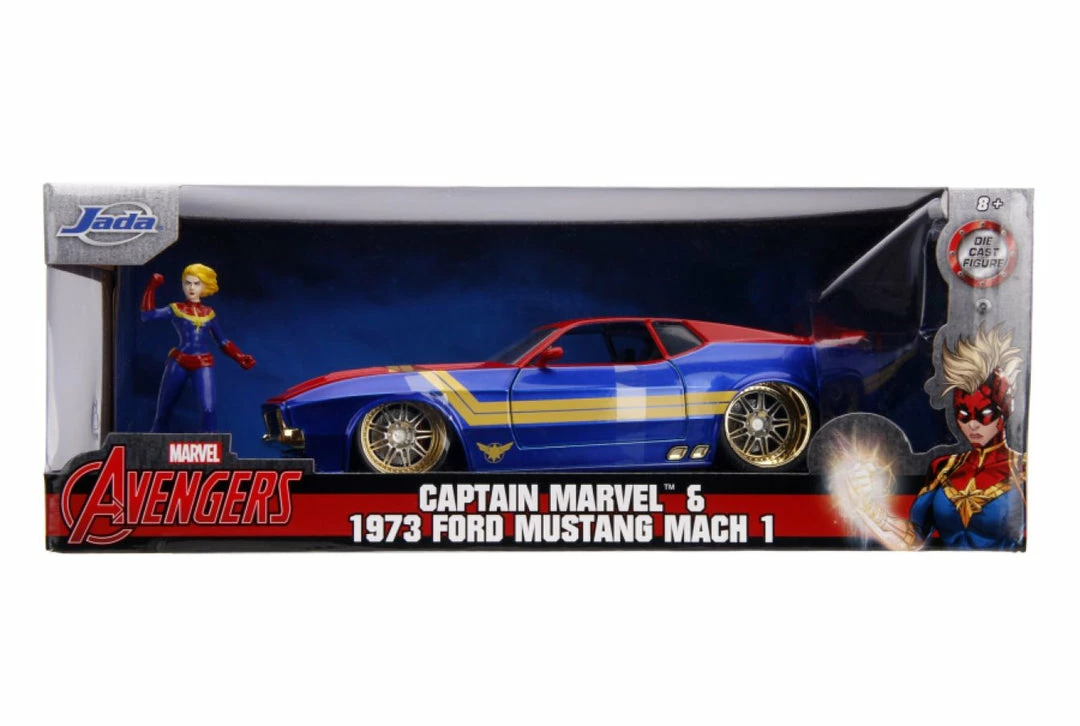 Jada Toys Captain Marvel - 1973 Ford Mustang Mach 1 1:24 Scale Hollywood Ride 19 Jada Toys Captain Marvel - 1973 Ford Mustang Mach 1 1:24 Scale Hollywood Ride