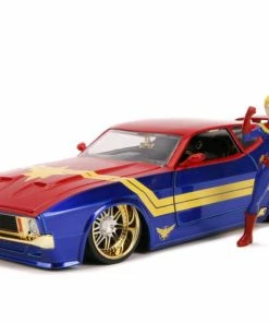 Jada Toys Captain Marvel - 1973 Ford Mustang Mach 1 1:24 Scale Hollywood Ride