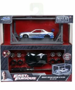 Jada Toys Fast And Furious - Brian's Nissan GT-R 1:55 Scale Diecast Model Kit Diecast Cars