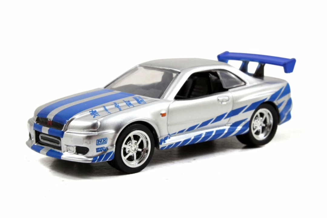 Jada Toys Fast And Furious - Brian's Nissan GT-R 1:55 Scale Diecast Model Kit Diecast Cars 2 Jada Toys Fast And Furious - Brian's Nissan GT-R 1:55 Scale Diecast Model Kit Diecast Cars