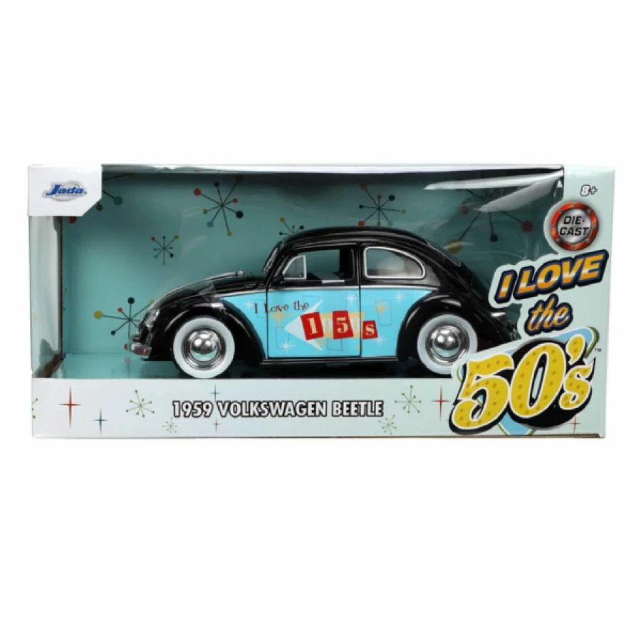 Jada Toys I Love The - 50's 1959 Volkswagon Beetle 1:24 Scale Diecast Cars 2 Jada Toys I Love The - 50's 1959 Volkswagon Beetle 1:24 Scale Diecast Cars
