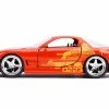 Jada Toys Diecast Cars Fast And Furious - 1993 Mazda RX-7 1:32 Scale Hollywood Ride
