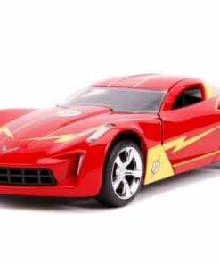 Jada Toys The Flash (comics) - Chevy Corvette Stingray 2009 1:32 Scale Hollywood Ride Diecast Cars