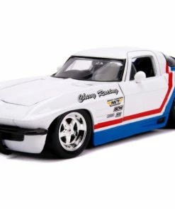 Jada Toys Big Time Muscle - Chevy Corvette Stingray 1963 White 1:24 Scale Diecast Vehicle