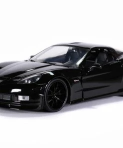 Jada Toys Big Time Muscle - Chevy Corvette 2006 Black 1:24 Scale Diecast Vehicle
