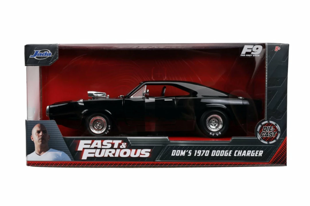 Jada Toys Fast And Furious 9: The Fast Saga - 1970 Dodge Charger Black 1:24 Scale Hollywood Ride Diecast Cars 13 Jada Toys Fast And Furious 9: The Fast Saga - 1970 Dodge Charger Black 1:24 Scale Hollywood Ride Diecast Cars