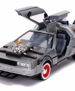 Jada Toys Back To The Future Part III - Time Machine Raw Metal 1:24 Scale Hollywood Ride Diecast Cars