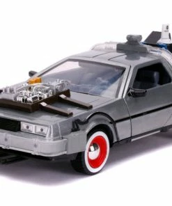 Jada Toys Back To The Future Part III - Time Machine Raw Metal 1:24 Scale Hollywood Ride Diecast Cars