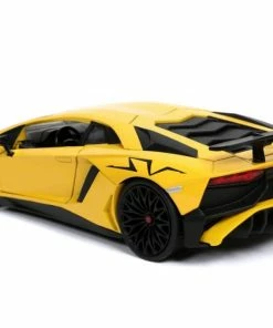 Jada Toys Hyperspec - 2017 Lamborghini Aventador Yellow 1:24 Scale Diecast Cars