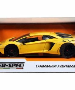 Jada Toys Hyperspec - 2017 Lamborghini Aventador Yellow 1:24 Scale Diecast Cars