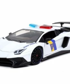Jada Toys Hyperspec - 2017 Lamborghini Aventador White 1:24 Scale Diecast Cars