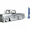 Jada Toys Diecast Cars Just Trucks - Chevy Stepside Pick Up 1955 Silver 1:24 Scale Diecast Vehicle