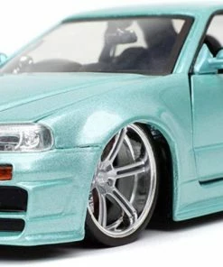 Jada Toys Diecast Cars Fast And Furious - 2002 Nissan Skyline GT-R (R34) 1:24 Scale