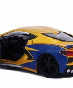 Jada Toys Diecast Cars Marvel Comics - Wolverine & 2020 Chevy Corvette 1:24 Scale