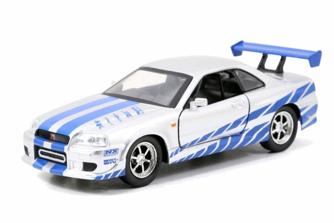 Jada Toys Fast And Furious - 2002 Nissan Skyline GTR R34 Silver 1:32 Scale Hollywood Ride 1 Jada Toys Fast And Furious - 2002 Nissan Skyline GTR R34 Silver 1:32 Scale Hollywood Ride