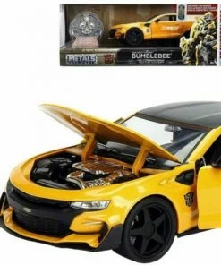 Jada Toys Transformers 5: The Last Knight - Bumblebee ChevyCamaro 1:24 Scale Hollywood Ride With Medallion Diecast Cars