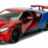 Jada Toys Marvel Comics - 2017 Ford GT 1:24 Scale Hollywood Rides Diecast Vehicle With Spider-Man
