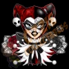RoseDemon Harley Quinn - Jester Girl - Rose Demon Art Print Poster
