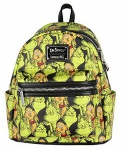 Loungefly Dr Seuss - The Grinch & Max All-Over Print US Exclusive Mini Backpack