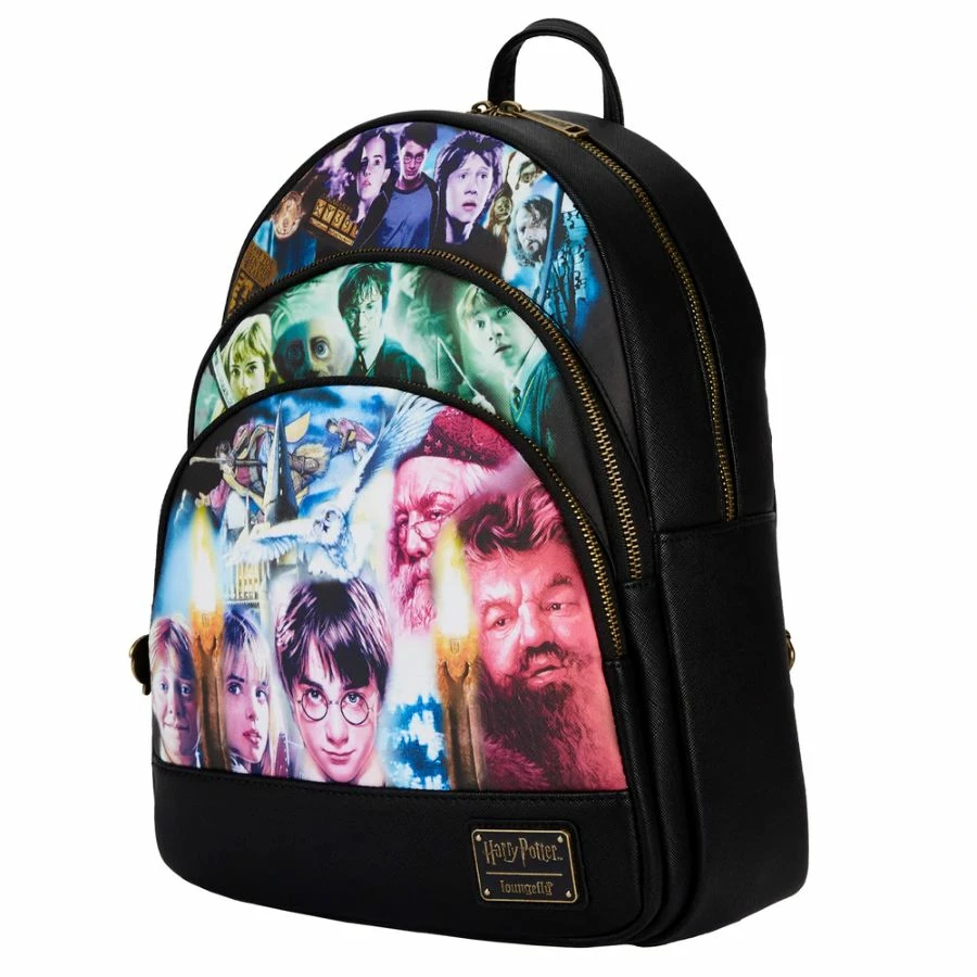 Loungefly Harry Potter - Trilogy Triple Pocket Mini Backpack 2 Loungefly Harry Potter - Trilogy Triple Pocket Mini Backpack